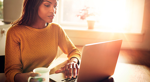 female user with notebook