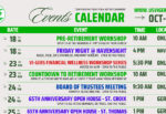 Events Calendar October-December 2024