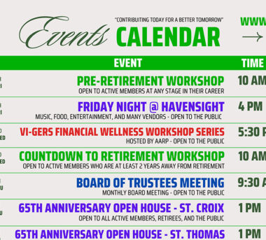 Events Calendar October-December 2024